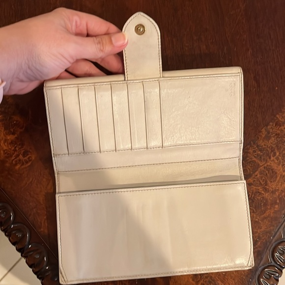 Gucci Brown cream Tan Women's Wallet Gold heart closure leather - Picture 3 of 8